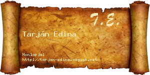 Tarján Edina névjegykártya